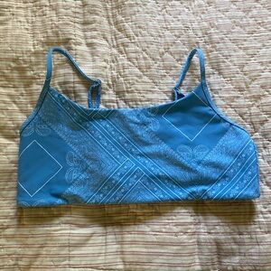 Skatie blue handkerchief print bikini top, XL